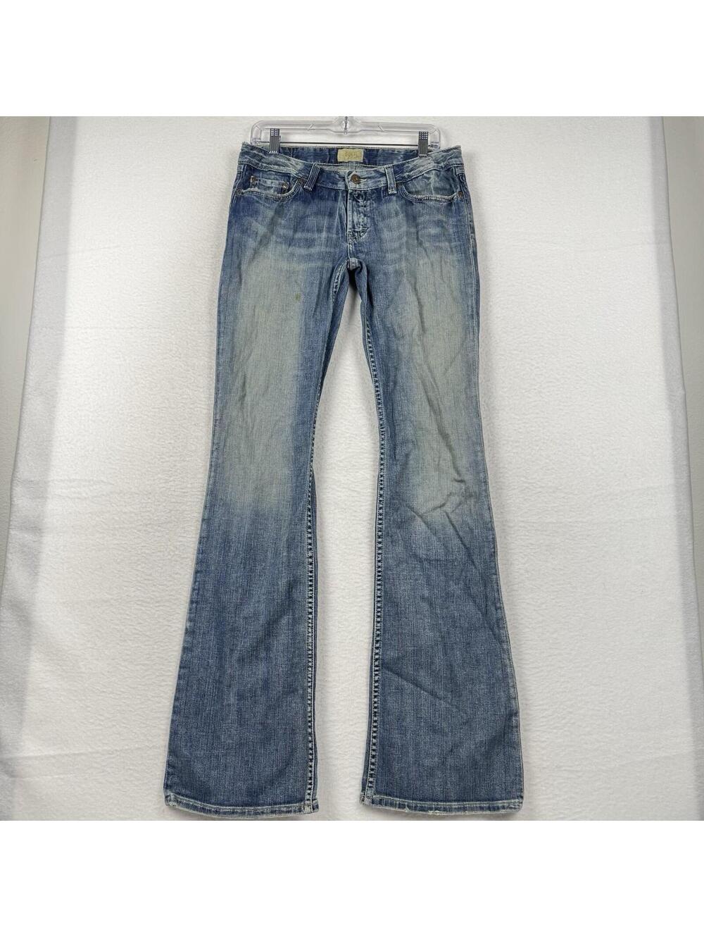 BKE Starlite 20 Stretch Womens 32x35 Flared Boot Cut Distressed Denim Jeans Y2K